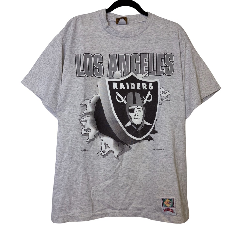 Vintage 90s NFL Nutmeg Los Angeles Raiders Breakthrough Football Shirt Sz Large
